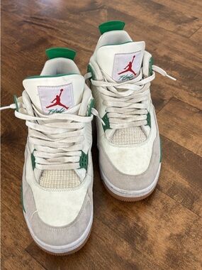 Nike Air Jordan 4 White Green Red Accents